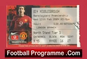 Manchester United v Middlesbrough 2004 – Football Ticket