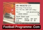 Manchester United v Manchester City 2004 – Football Ticket