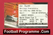 Manchester United v Fulham 2005 – Match Ticket