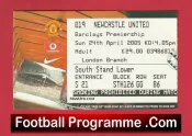 Manchester United v Newcastle United 2004 – Match Ticket
