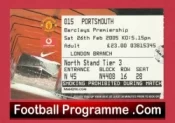 Manchester United v Portsmouth 2005 – Match Ticket