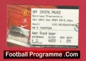Manchester United v Crystal Palace 2004 – League Cup Football Ticket