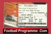 Manchester United v Birmingham City 2005 – Match Ticket