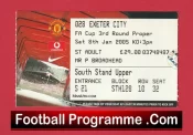 Manchester United v Exeter City 2005 – FA Cup Match Ticket