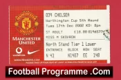 Manchester United v Chelsea 2002 – Match Ticket League Cup