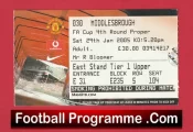 Manchester United v Middlesbrough 2005 – FA Cup Ticket