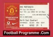 Manchester United v Portsmouth 2003 – Football Ticket FA Cup