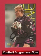 Manchester United Peter Schmeichel Autograph Signed Football Card Man Utd