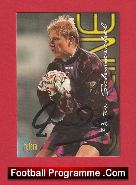 Manchester United Peter Schmeichel Autograph Signed Football Card Man Utd - Image 2