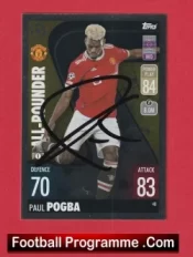 Manchester United Paul Pogba Autograph Signed Football Card Man Utd