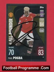 Manchester United Paul Pogba Autograph Signed Football Card Man Utd