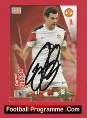 Manchester United Darren Gibson Autograph Signed Football Card Man Utd