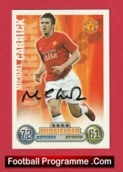 Manchester United Michael Carrick Autograph Signed Football Card Man Utd