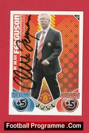 Manchester United Alex Ferguson Autographed Signed Football Card Man Utd