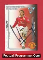 Manchester United Gabriel Heinz Autograph Signed Football Card Man Utd