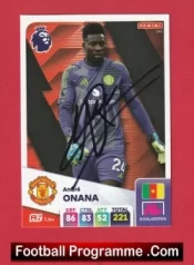 Manchester United Andre Onana Autographed Signed Football Card Man Utd