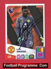 Manchester United Andre Onana Autographed Signed Football Card Man Utd