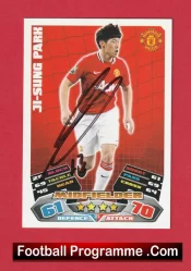 Manchester United Ji Sung Park Autograph Signed Football Card Man Utd