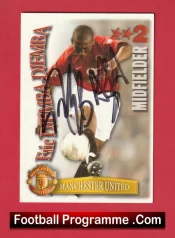 Manchester United Eric Djemba Djemba footballer Autograph Signed Football Card Man Utd