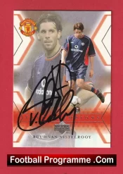 Manchester United Ruud Van Nistelrooy footballer Autograph Signed Football Card Man Utd