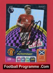 Manchester United Scott McTominay Autographed Signed Football Card Man Utd