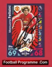 Manchester United Marouane Fellaini Autograph Signed Football Card Man Utd