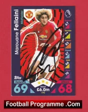 Manchester United Marouane Fellaini Autograph Signed Football Card Man Utd