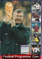 Manchester United Scotland Alex Ferguson Autograph Magazine Picture