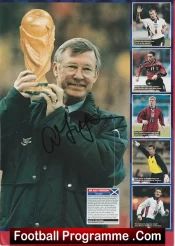 Manchester United Scotland Alex Ferguson Autograph Magazine Picture