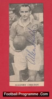 Manchester United Allenby Chilton Autographed Signed Picture Man Utd 50s X 3