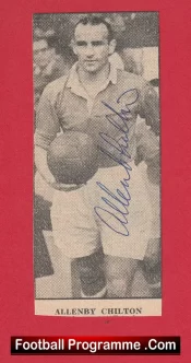 Manchester United Allenby Chilton Autographed Signed Picture Man Utd 50s X 3