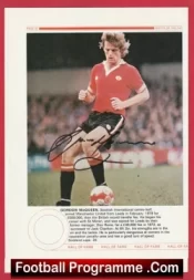 Manchester United Gordon McQueen Autograph Signed Picture Man Utd