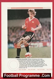Manchester United Gordon McQueen Autograph Signed Picture Man Utd
