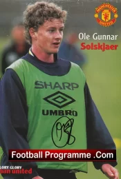 Manchester United Ole Gunnar Solskjaer Signed Book Page Picture OGS