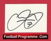 Manchester United David Beckham Signed White Card