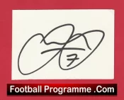 Manchester United David Beckham Signed White Card