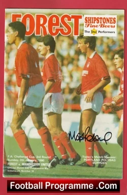  Manchester United v Nottingham Forest 1996 - Reserves Match Paul Scholes Football Programme .COM Football Programmes Memorabilia