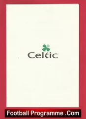 Glasgow Celtic v Manchester United 1992 – 25th Anniversary Match Menu