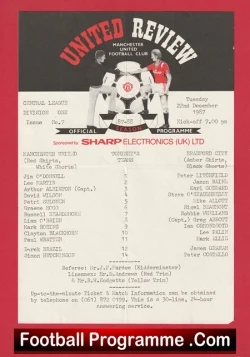  Manchester United v Derby County 1987 - Reserves Clayton Blackmore Football Programme .COM Football Programmes Memorabilia