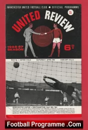 Manchester United v Aston Villa 1967 – Football Programmes