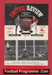 Manchester United v Arsenal 1962 – Man U Programmes