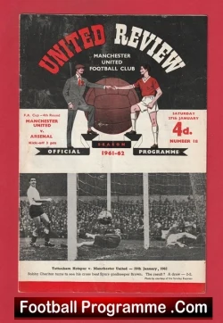  Amsterdam v Manchester United 1962 - Holland Netherlands Dutch Football Programme .COM Football Programmes Memorabilia