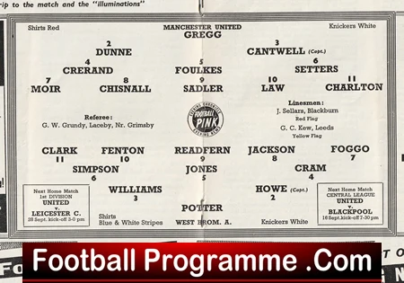 Manchester United v WBA 1963 - George Best Debut - First Game Genuine - Image 3