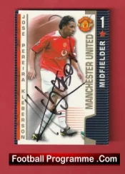 Manchester United Jose Kleberson Autograph Signed Football Card Man Utd