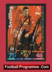 Manchester United Chris Smalling Autograph Signed Football Card Man Utd