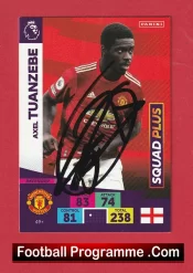 Manchester United Axel Tuanzebe Autograph Signed Football Card Man Utd