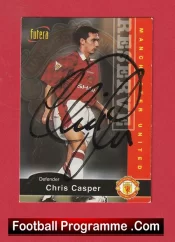 Manchester United Chris Casper Autograph Signed Football Card Man Utd