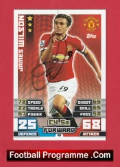 Manchester United James Wilson Autograph Signed Football Card Man Utd
