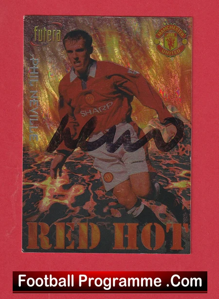 Manchester United Phil Neville Autograph Signed Football Card Man Utd - Image 2