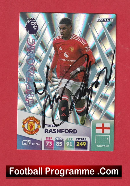 Manchester United Marcus Rashford Autograph Signed Football Card Man Utd - Image 2